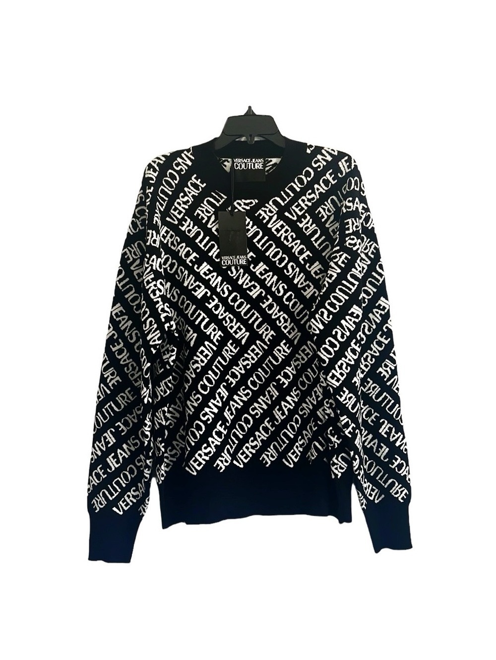 Versace Jeans Couture Crewneck Sweater in Black/White Size XXL New w/Tag